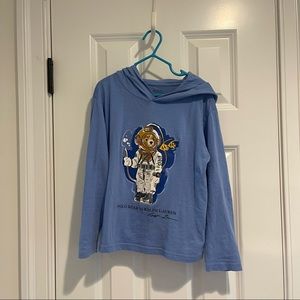 Ralph Lauren boys size 6 long sleeve hooded tee shirt